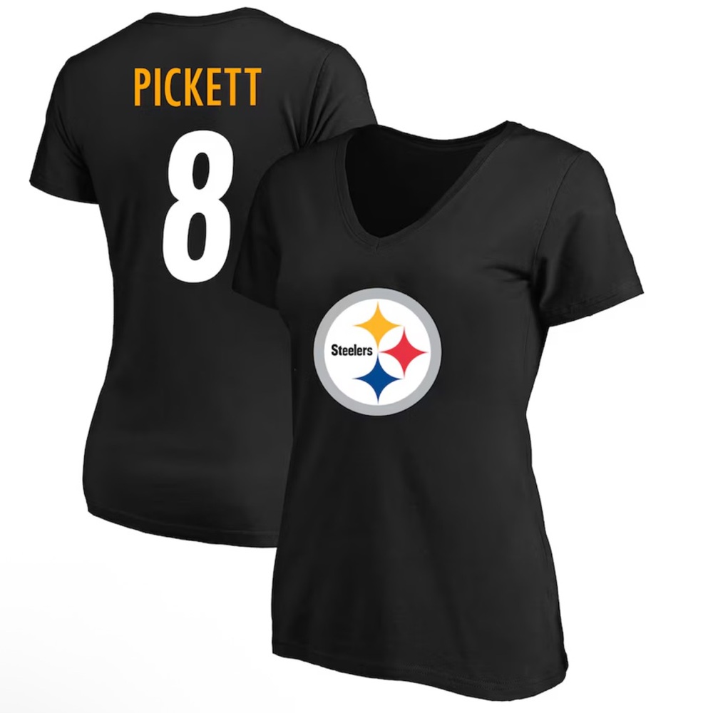 Fanatics Black Steelers Logo Tee